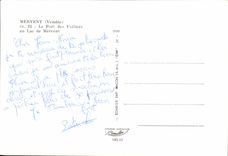 POSTAL MODERNA Mervent el puerto de los veleros al lago De Mervent