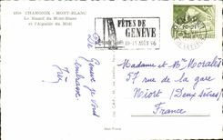 CPA Chamonix Mont Blanc Le Massif du Mont Blanc et L Aiguille du Midi