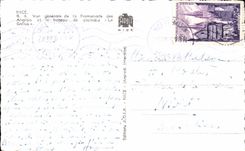 POSTAL MODERNA Niza vista de la caminata del ingles y del barco del Gallus que cruza