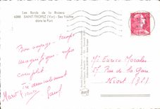 VINTAGE POSTCARD Holy Tropez Its Yachts in the Port Boats