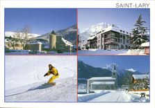 CPM Saint Lary Tour Hachan Eglise romane Sainte Marie