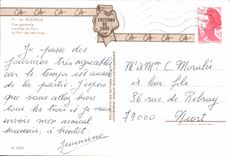 POSTAL MODERNA opinion L de La Rochelle incorporada del puerto