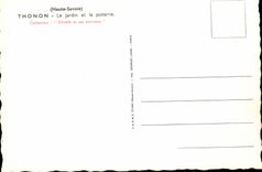 CPSM Thonon the Garden and the postern