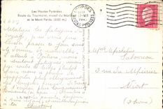 CPA Route du Tourmalet Massif du Marbore et le Mont Perdu