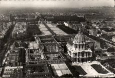 CPSM Paris en el plano L hotel y L explanada del Invalids