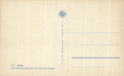 Opinion panoramica de Paris de la POSTAL de la VENDIMIA hacia el paladar de Chaillot