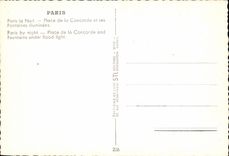 CPSM Paris Paris Nurt Places Harmony and its Iliuminees Fountains