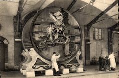 VINTAGE POSTCARD Rheims Champagne Pommery Greno Large the lightning