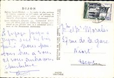 VINTAGE POSTCARD Dijon the oldest Church Saint Michel of L Church