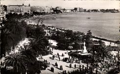 VINTAGE POSTCARD Cannes Gardens of the Small cross