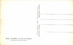 VINTAGE POSTCARD Cannes the Port and I Esterel Boats