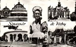 CPA Vichy Le Casino L Hotel de Ville Bourbonnaise Source Hopital Pavillon Sevigne