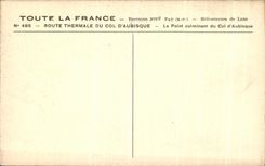 CPA Route Thermale Du Col D Aubisque Le point culminant du col