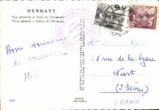 MODERN CARD Hendaye View and Bay of Chingoudy