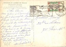 CPM Arcachon Pespective sur les plages Vue generale des plages et le boulevard Casino mauresque