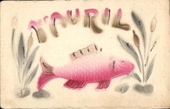 CPA 1er avril poisson Paques
