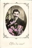 VINTAGE POSTCARD Offer Of the Heart Man