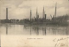 VINTAGE POSTCARD Rochefort S Sea Basin Boat
