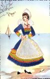CPM Fantaisie Femme Folklore
