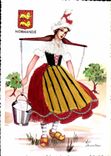 CPA Normande Folklore Costume