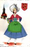 CPA Normande Folkore Costume