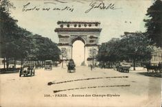 CPA Paris Avenue des Champs Elysees Arc de Triomphe