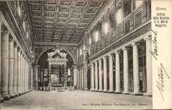 POSTAL Roma Interno Della Basilica di S Maria Maggiore de la VENDIMIA