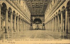 POSTAL Roma Basilica di S Paola de la VENDIMIA