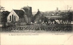 VINTAGE POSTCARD St Martin Church And Canterbury Cathedral