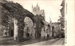 VINTAGE POSTCARD Priory Ruins Canterbury Cathedral