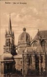 VINTAGE POSTCARD Aachen Dom put Kreuzgang
