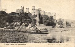 VINTAGE POSTCARD Conway Castle From Embankment