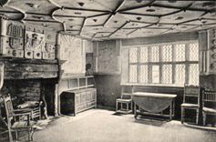 VINTAGE POSTCARD Conway Plas Mawr Queen Elizabeth S sitting room