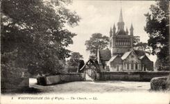 VINTAGE POSTCARD Whippingham The Church Isle off wight