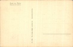 Dom Zu Maguncia Memorie de Der de la POSTAL de la VENDIMIA