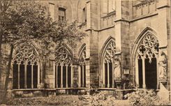Los Dom Zu Maguncia Domgarten de Der de la POSTAL de la VENDIMIA pusieron Kreuzgang