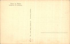 Los Dom Zu Maguncia Domgarten de Der de la POSTAL de la VENDIMIA pusieron Kreuzgang