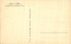 Dom Zu Maguncia de la POSTAL de la VENDIMIA