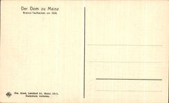 Dom Zu Maguncia Brance Bronce Taulbeckin um 1328 de la POSTAL de la VENDIMIA