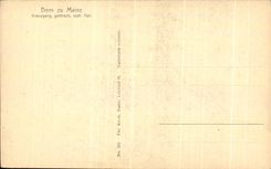 Gothisch de los Dom Zu Maguncia Kreuzgang de la POSTAL de la VENDIMIA