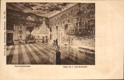 VINTAGE POSTCARD Herrenchiemse Room of L eye Of ox