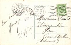 VINTAGE POSTCARD Liege La Poste and the Footbridge