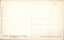 Pez gordo E monumental Chiesa de Genova de la POSTAL de la VENDIMIA