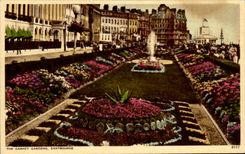 VINTAGE POSTCARD The Carpet Gardens Eastbourne
