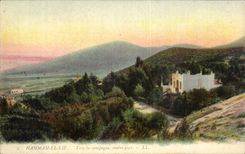 VINTAGE POSTCARD Hammam El Lie Towards the countryside Against Tunisia day