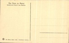 Portal de los Dom Zu Maguncia Romanishces de Der de la POSTAL de la VENDIMIA en el der Memorie