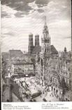 CPA Munchen Rathausturm und Frauenkirche