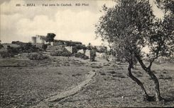 VINTAGE POSTCARD Beja Seen Towards the Tunisia Kasbah