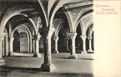 VINTAGE POSTCARD The Canterbury Cathedral Norman Crypt East