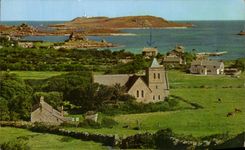 MODERN CARD The Church Old Grimsby Tresco Scilly